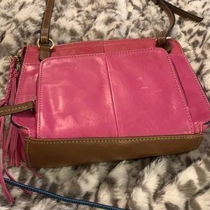 Tignanello Gorgeous Pink RFID Leather crossbody purse almost New used few times